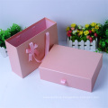 Rectangle pink drawer cardboard packaging paper gift box